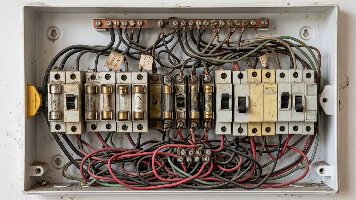 Installation de tableau électrique à Chelles — avant (chantier 4)