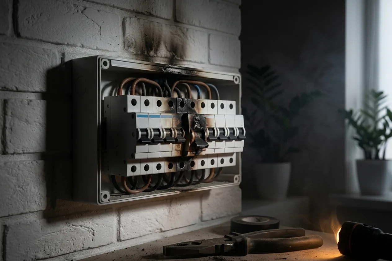 SOS électricien 24h/24 et 7j/7 à Chelles — avant (chantier 7)